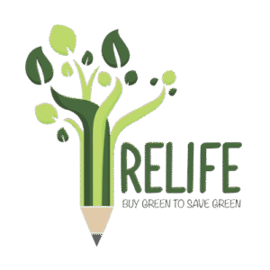 ReLife logo – eco-friendly plantable stationery