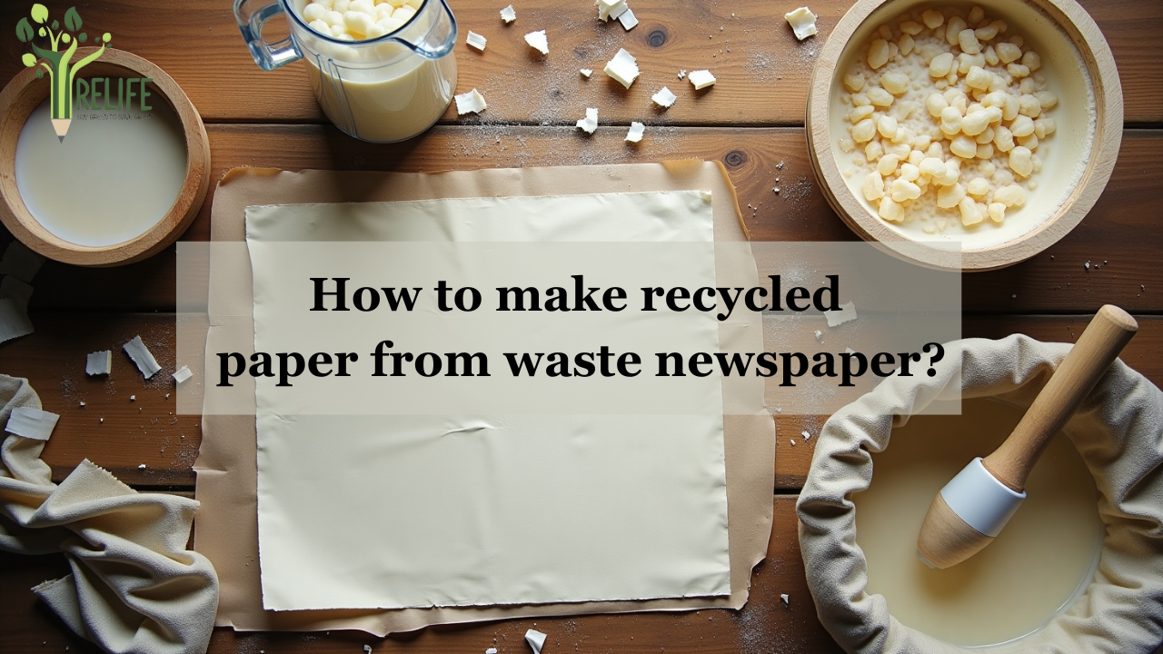 How to make recycled paper from waste newspaper?