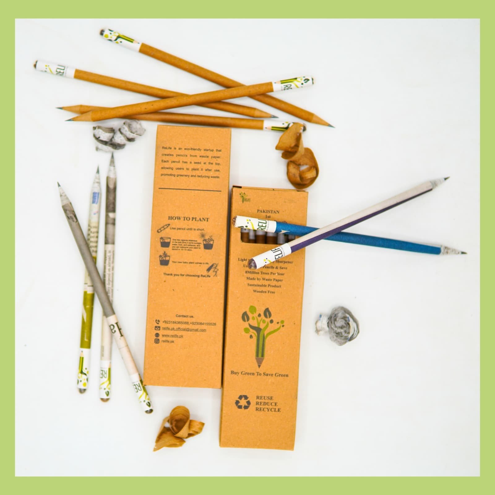 ReLife recycled paper pencil set